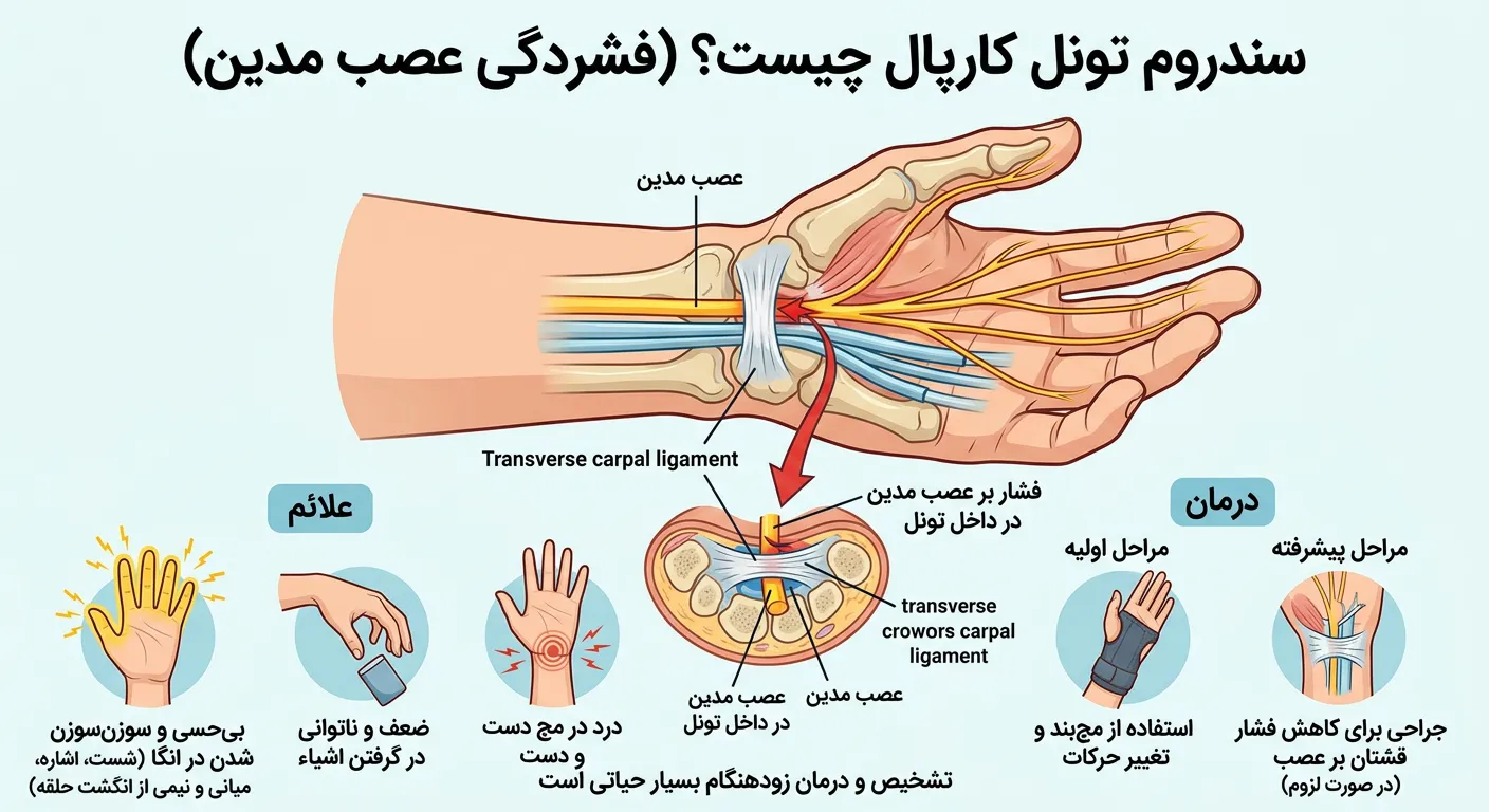 سندروم تونل کارپال چیست؟